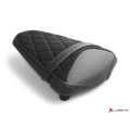 LUIMOTO DIAMOND Passenger Seat Covers for the YAMAHA YZF-R3 (15-24), YZF-R25 (14-20), and MT-03 (20-23)